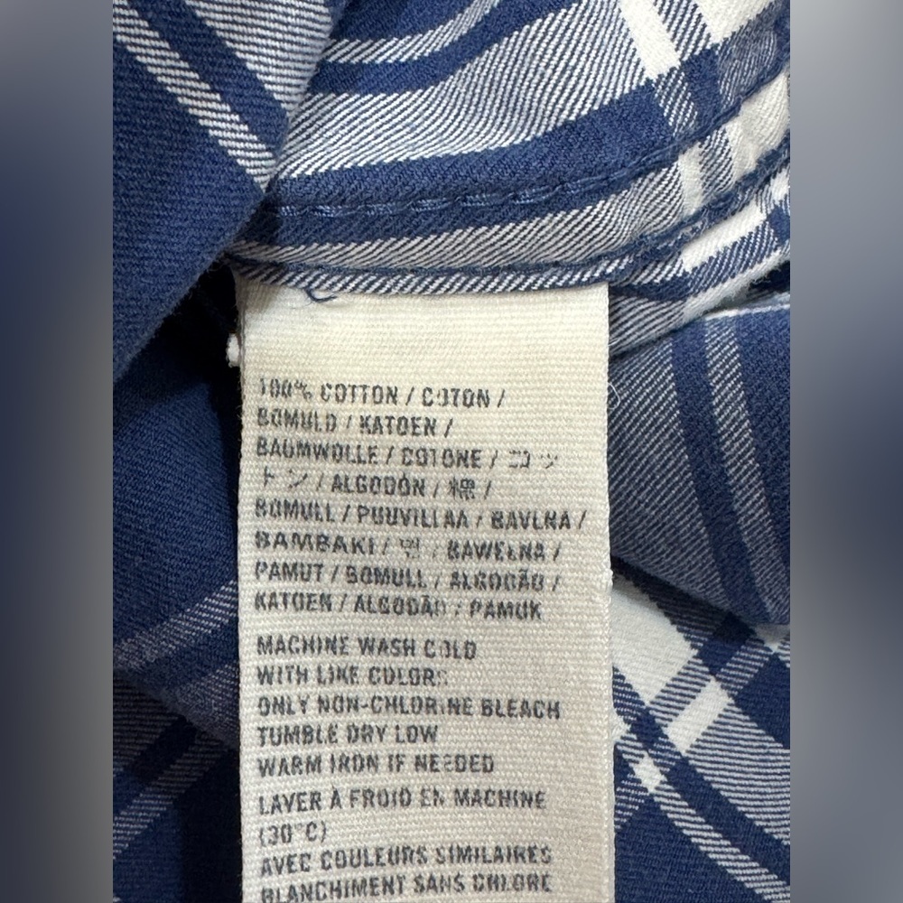 VTG Abercrombie Fitch Long Sleeve Muscle Shirt Button Up Size Medium Plaid Y2K - Picture 4 of 7